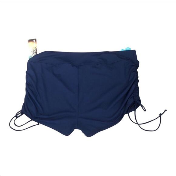 Beach House Plus Size Paloma Beach Solids Blake Adjustable Swim Short Navy 20W - Picture 2 of 9